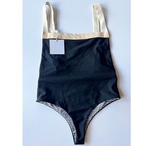 ROVE One-Piece Swimsuit - Black/Cream (NWT)